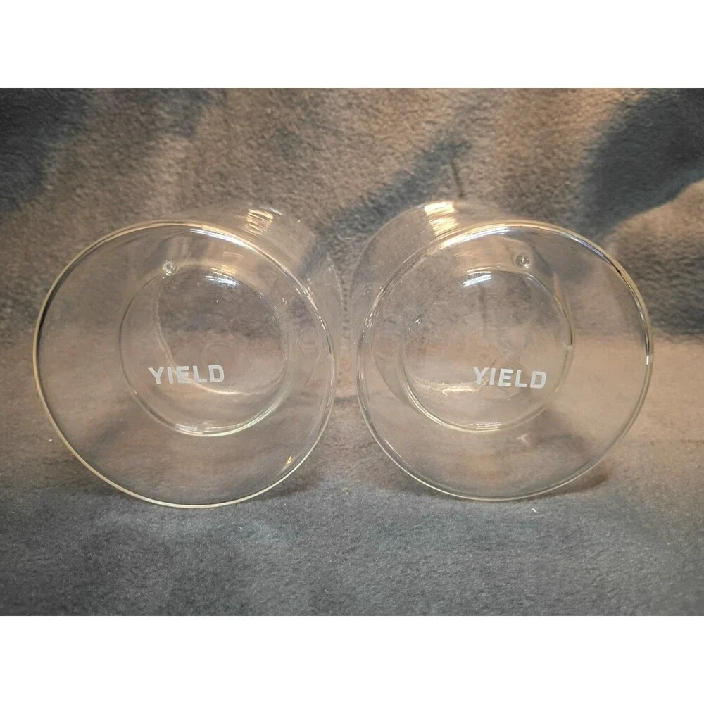Set of 2 Yield Double Wall Borosilicate Glasses 6oz Insulated Coffee Tea Cups